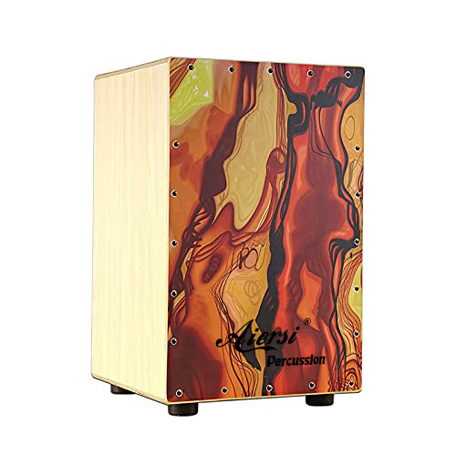 Cajon Musical Instrument - Colour Wood Hand Cajon Box Drum