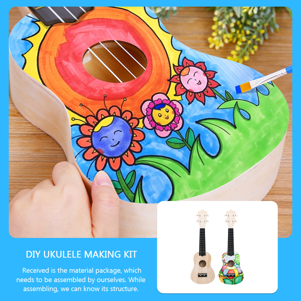1Set DIY Ukulele Making Kit Wo - Musical Instrument Diy For Kids review and price