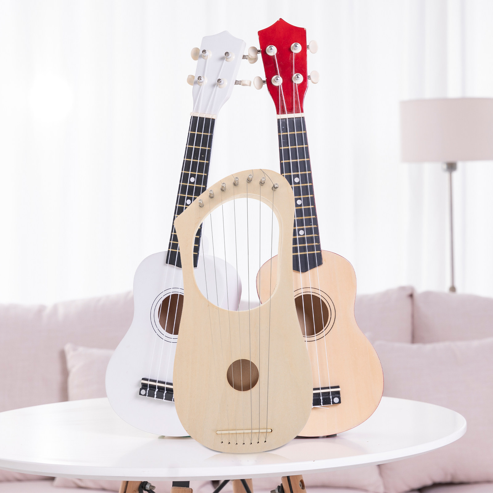1Set DIY Wooden Lyre Harp Kit  - Musical Instrument Diy For Kids review and price