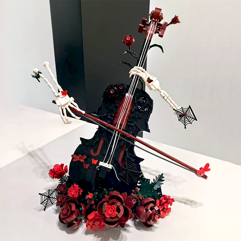 Creative Artist Skull Red Rose - Musical Instrument Veena review and price