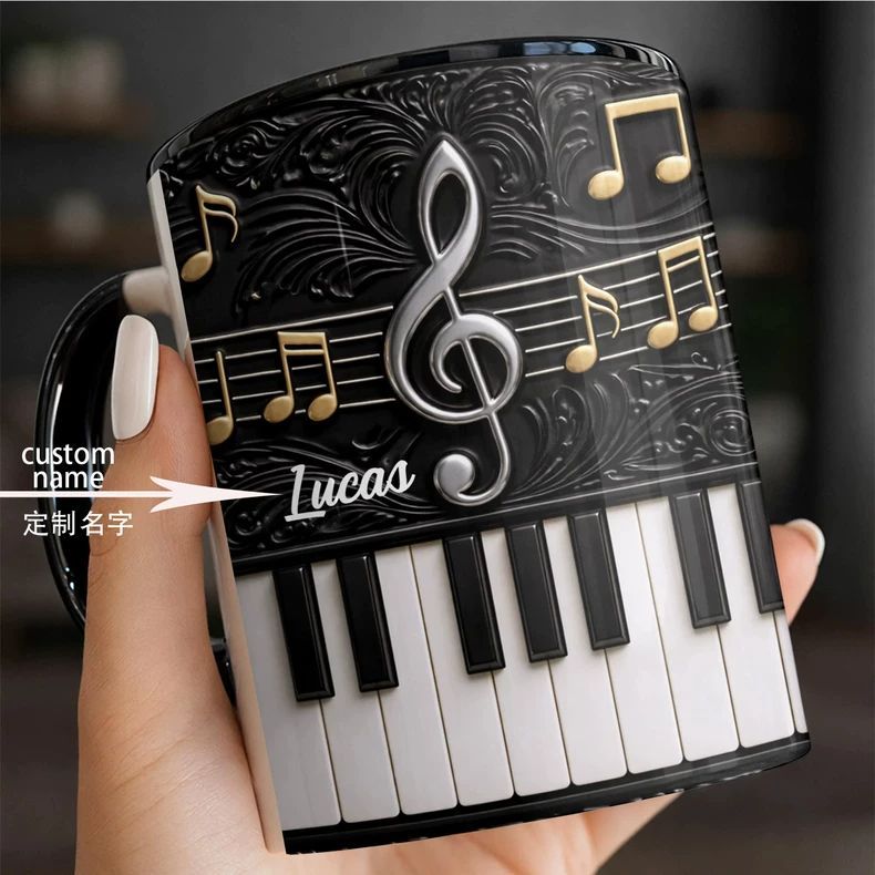 Personality Piano Ceramic Mug  - Musical Instrument Name review and price