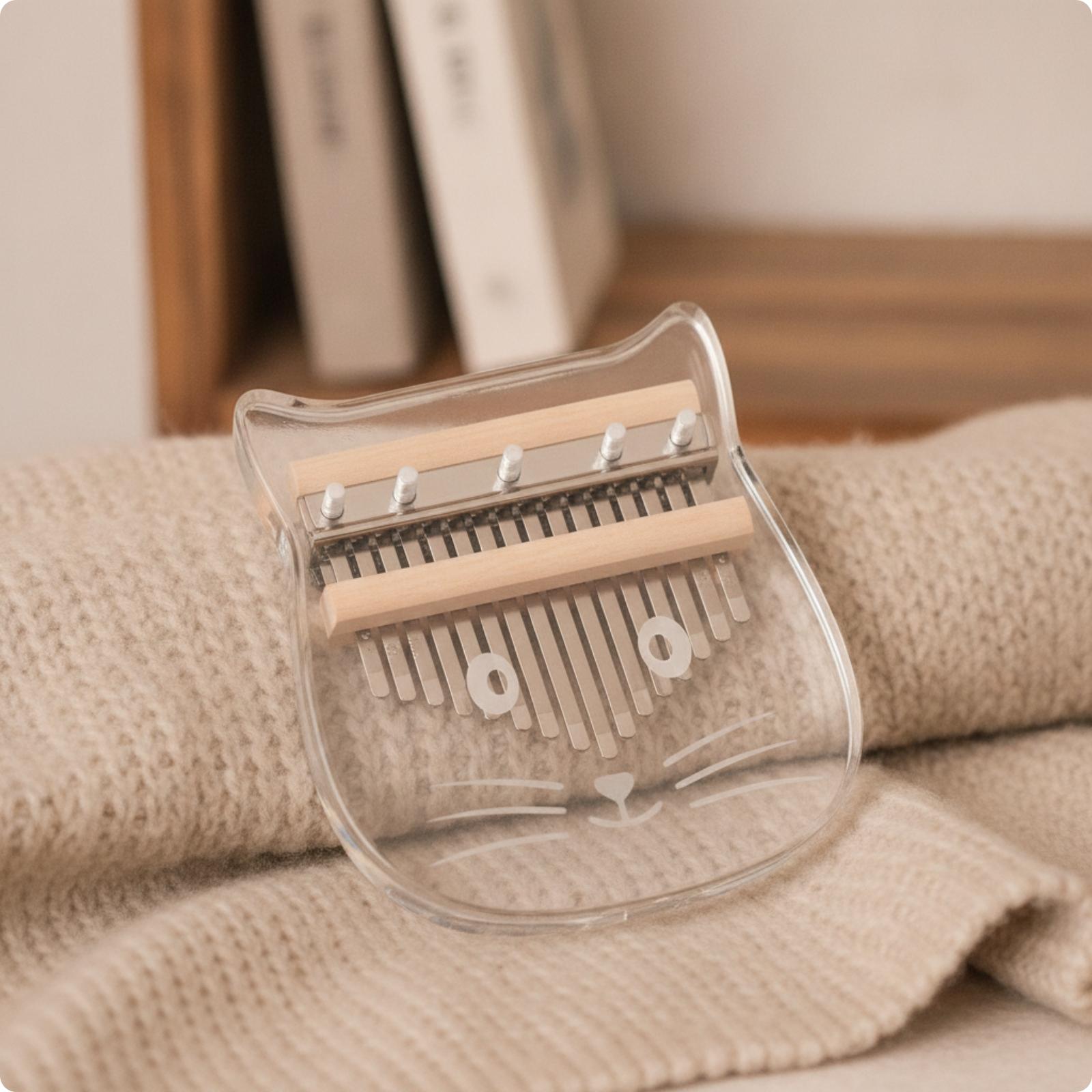 Clear Cat Shape Kalimba Finger - Musical Instrument Piano review and price