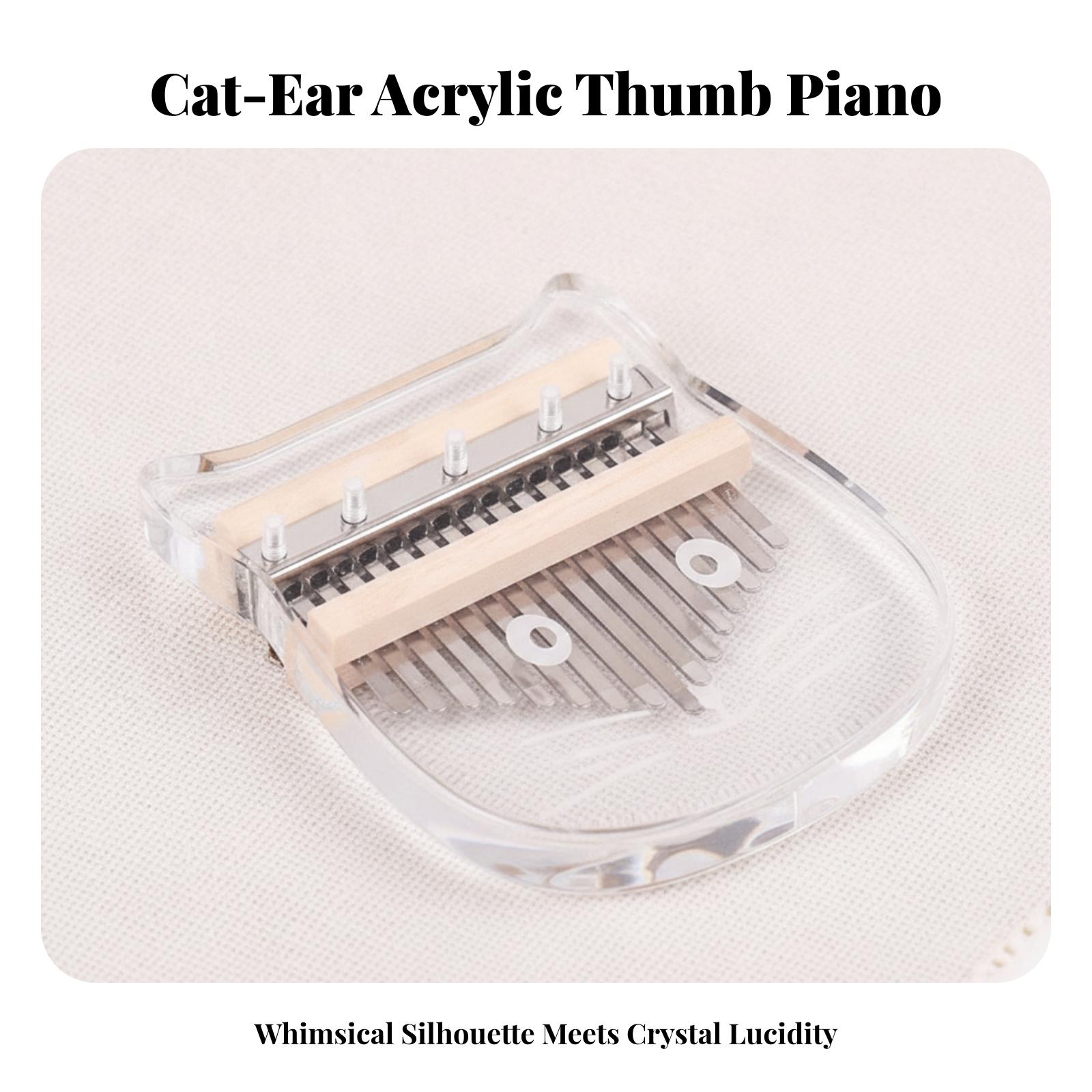 Clear Cat Shape Kalimba Finger - Musical Instrument Piano review and price