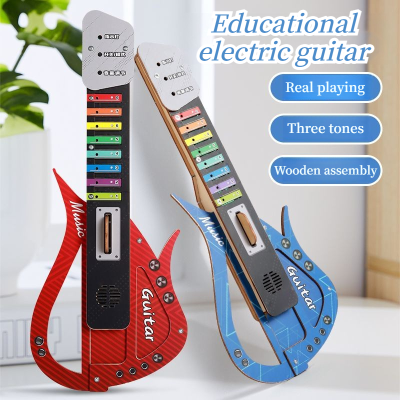 Wooden DIY Electric Guitar Kit - Musical Instrument Diy For Kids review and price